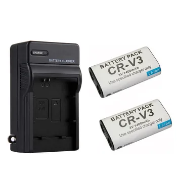 

2pcs 1400mAh CR-V3 CRV3 Camera Battery + Wall Charger For Kodak C340 C310 C530 C875 C743 DX6340 C360 C433 D4104 Camera Bateria