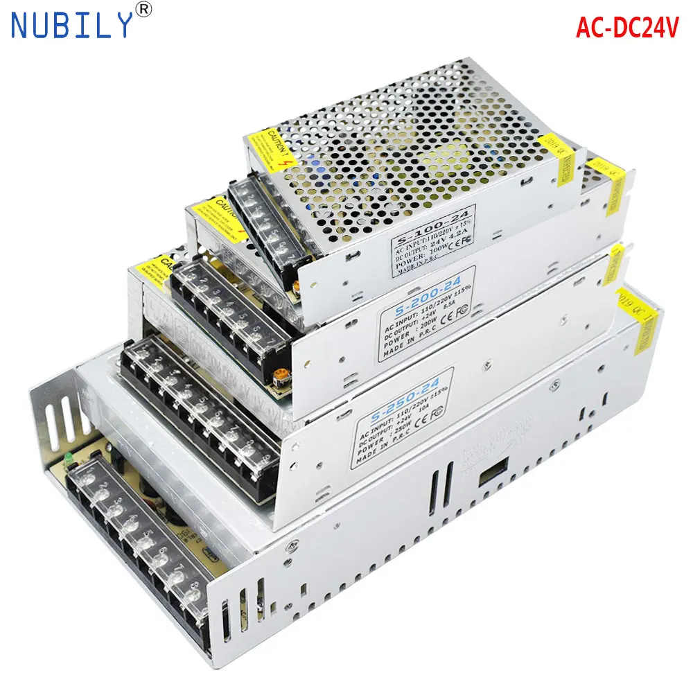 DC 24V power supply led switch driver 10a 20a 16.4a 5a AC110V-220V To DC24V lighting transformer for led strip 3d printer cctv
DC 24V power supply led switch driver 10a 20a 16.4a 5a AC110V-220V To DC24V lighting transformer for led strip 3d printer cctv