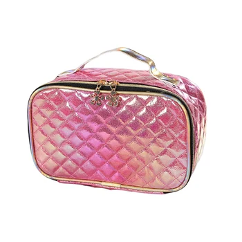 Ladies Portable Large Capacity Cosmetic Storage Bag Women's PU Leather Cosmetic Handbag Wear-resistant Casual Style Makeup Bags 
Ladies Portable Large Capacity Cosmetic Storage Bag Women's PU Leather Cosmetic Handbag Wear-resistant Casual Style Makeup Bags
