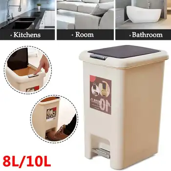 8L/10L Pressing Trash Bin Waste Basket Foot Pedal Garbage Storage Box Bathroom Trash Can Kitchen Garbage Bucket Wastes Bins
8L/10L Pressing Trash Bin Waste Basket Foot Pedal Garbage Storage Box Bathroom Trash Can Kitchen Garbage Bucket Wastes Bins