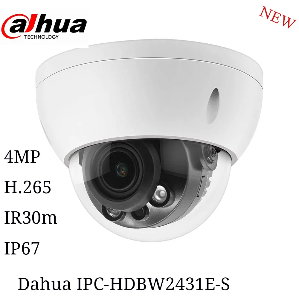 Dahua IPC-HDBW2431E-S IP Camera 4MP POE Cameras SD Card Slot H.265 IK10 Vanda-proof Starlight IVS Security Camera
Dahua IPC-HDBW2431E-S IP Camera 4MP POE Cameras SD Card Slot H.265 IK10 Vanda-proof Starlight IVS Security Camera