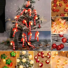 Christmas Tree Ball Baubles 1.5/2M Lights for Christmas Tree Decoration Accessories Cane Star Red Ball String Lights Home Decor
Christmas Tree Ball Baubles 1.5/2M Lights for Christmas Tree Decoration Accessories Cane Star Red Ball String Lights Home Decor