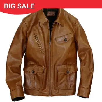 2020 Brown Men American Casual Style Leather Jacket Plus Size XXXL Genuine Cowhide Autumn Slim Fit Leather Coat FREE SHIPPING
2020 Brown Men American Casual Style Leather Jacket Plus Size XXXL Genuine Cowhide Autumn Slim Fit Leather Coat FREE SHIPPING