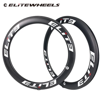 

ELITE 700c Carbon Rims 60mm Tubeless Clincher Tubular UD Matte Finish 3K Twill Brake Surface 27/25mm Width For Bicycle Wheels