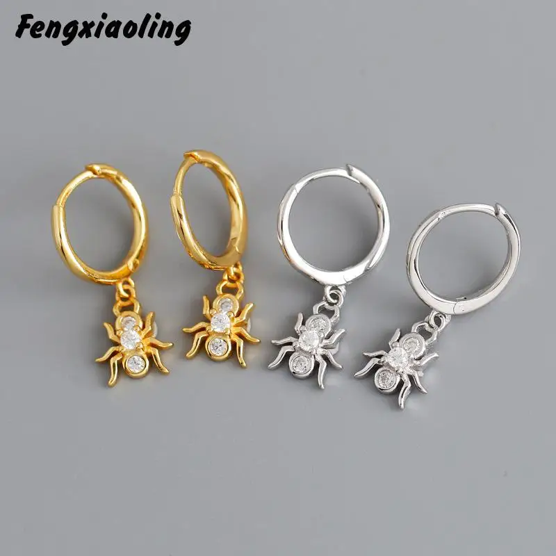 Fengxiaoling Light Luxury Style Golden Spider Drop Earrings For Women 100% 925 Sterling Silver Cubic Zirconia Vintage Earrings
Fengxiaoling Light Luxury Style Golden Spider Drop Earrings For Women 100% 925 Sterling Silver Cubic Zirconia Vintage Earrings