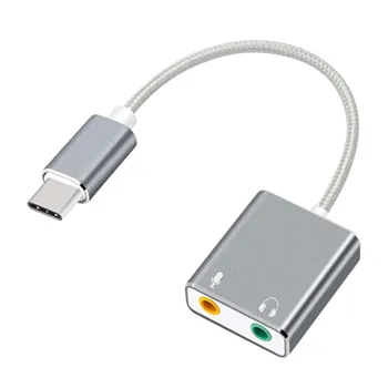 External Type-C Sound Card USB2.0 to 3.5mm Microphone Headphone Stereo Audio Adapter 7.1 Channel Aluminum Alloy
External Type-C Sound Card USB2.0 to 3.5mm Microphone Headphone Stereo Audio Adapter 7.1 Channel Aluminum Alloy