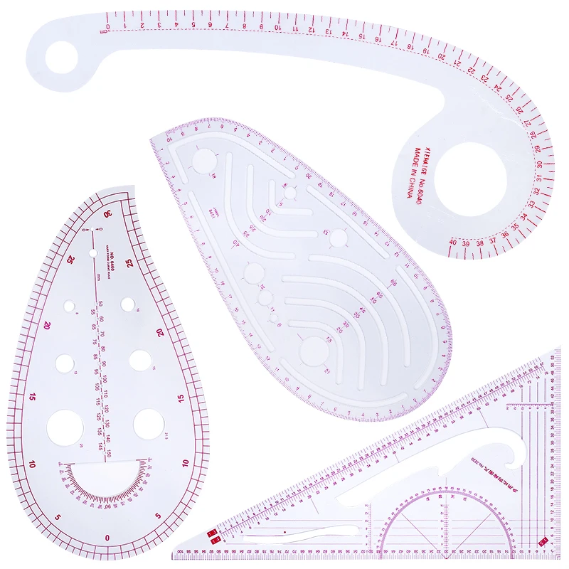 IMZAY 4PCS Metric Ruler Set Sewing Ruler Set French Curve Pattern Grading Ruler Dressmaking Drawing Drafting Tools Kit
IMZAY 4PCS Metric Ruler Set Sewing Ruler Set French Curve Pattern Grading Ruler Dressmaking Drawing Drafting Tools Kit