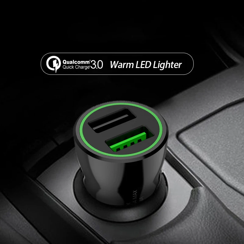 Auto Smart LED Adapter Car Phone Fast Charging in Cigarette Lighter Quick Charge 3.0 Dual USB Car Charger for Universal Phones
Auto Smart LED Adapter Car Phone Fast Charging in Cigarette Lighter Quick Charge 3.0 Dual USB Car Charger for Universal Phones