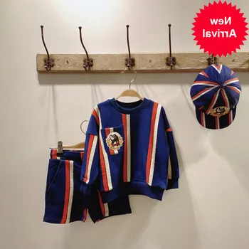 and 2020 Spring Autumn Children's Set Fashion Boy Stripe Two-piece Stripe boy top and shorts
and 2020 Spring Autumn Children's Set Fashion Boy Stripe Two-piece Stripe boy top and shorts