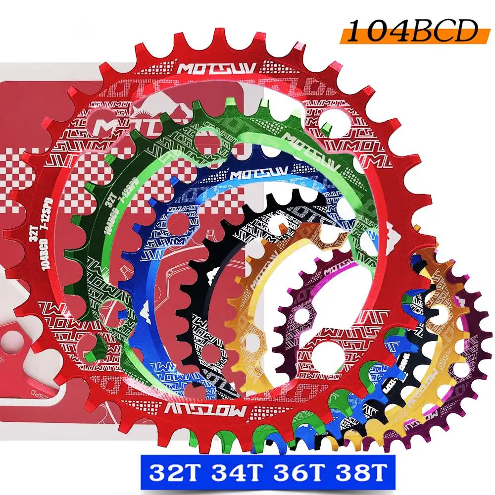 Bicycle Crank 104BCD Round Shape Narrow Wide 32T/34T/36T/38T MTB Chainring Bicycle Chainwheel Bike Circle Crankset Single Plate
Bicycle Crank 104BCD Round Shape Narrow Wide 32T/34T/36T/38T MTB Chainring Bicycle Chainwheel Bike Circle Crankset Single Plate