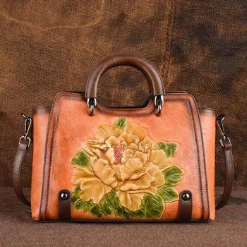 Retro Genuine Leather Women Handbags Tote Big New Handmade Embossed Flower Cowhide Luxury Female Shoulder & Crossbody Bags
Retro Genuine Leather Women Handbags Tote Big New Handmade Embossed Flower Cowhide Luxury Female Shoulder & Crossbody Bags