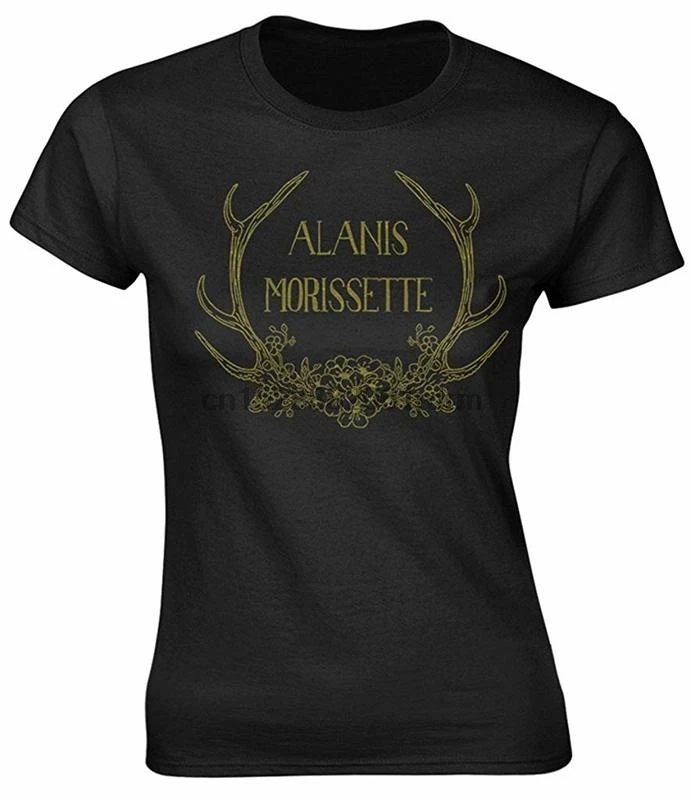 Clothing Plastic Head Alanis Morissette Antlers Womens Fitted T Shirt |