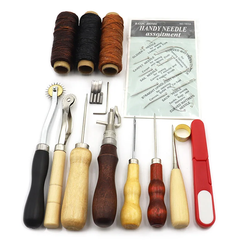Professional Leather Craft Tool Kit Hand Stitching Stitching Punch Awl Wax Thread Scissors Set Leather Sewing Accessories Set
Professional Leather Craft Tool Kit Hand Stitching Stitching Punch Awl Wax Thread Scissors Set Leather Sewing Accessories Set