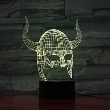 Viking Helmets Visual Light Effect Color Changing with Remote Best Decoration Led Night Light Lamp Art Decoration 3D Lamp
Viking Helmets Visual Light Effect Color Changing with Remote Best Decoration Led Night Light Lamp Art Decoration 3D Lamp