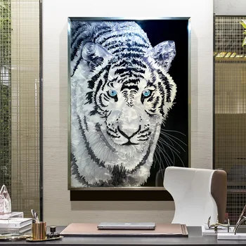 Handmade enamel decorative painting porch paintings vertical office murals animal black and white tiger paintings
Handmade enamel decorative painting porch paintings vertical office murals animal black and white tiger paintings