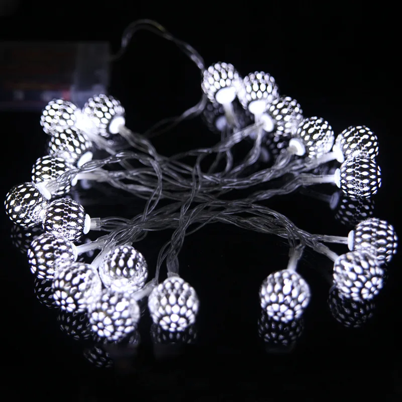 Lighting Chain Hollow out Morocco Ball Christmas Colorful Lights LED Iron Art round Ball Battery Light Romantic Room Decoration
Lighting Chain Hollow out Morocco Ball Christmas Colorful Lights LED Iron Art round Ball Battery Light Romantic Room Decoration