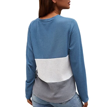 women Knitted sweater button V-neck Button Sweater Long-sleeved Patchwork splice Cardigan
women Knitted sweater button V-neck Button Sweater Long-sleeved Patchwork splice Cardigan