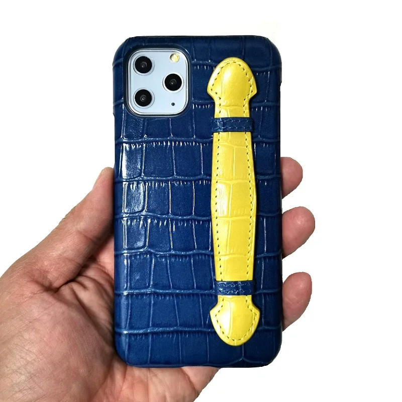 Чехол из натуральной кожи с держателем на ручке для iPhone 11 Pro Max роскошный тонкий