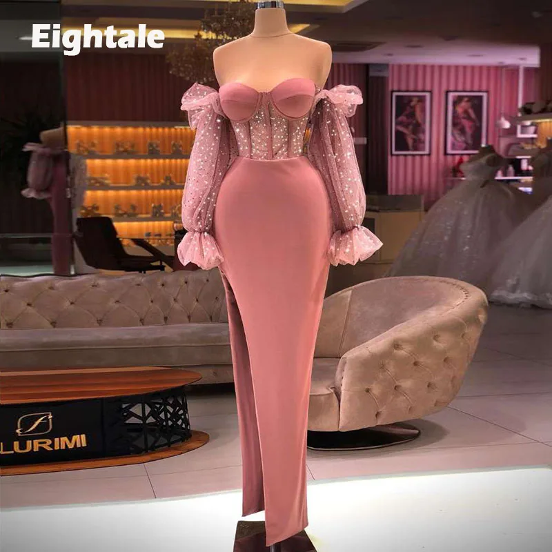 Eightale Dusty Pink Evening Dresses Arabic Long Puff Sleeves Mermaid Evening Gown Satin Party Dresses Celebrity Robe De Soire
Eightale Dusty Pink Evening Dresses Arabic Long Puff Sleeves Mermaid Evening Gown Satin Party Dresses Celebrity Robe De Soire