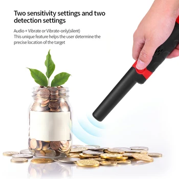Handheld Metal Pinpointer Portable Waterproof Metal Pointer Treasure Hunting Tool Metal Locator Buzzer Vibrating Alarms
Handheld Metal Pinpointer Portable Waterproof Metal Pointer Treasure Hunting Tool Metal Locator Buzzer Vibrating Alarms