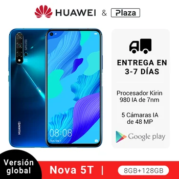 Global version Huawei Nova 5T 6.26 "LCD Kirin 980 48MP Camera quad 22.5W Quick Charge Dual SIM 4G LTE Android 9
Global version Huawei Nova 5T 6.26 "LCD Kirin 980 48MP Camera quad 22.5W Quick Charge Dual SIM 4G LTE Android 9