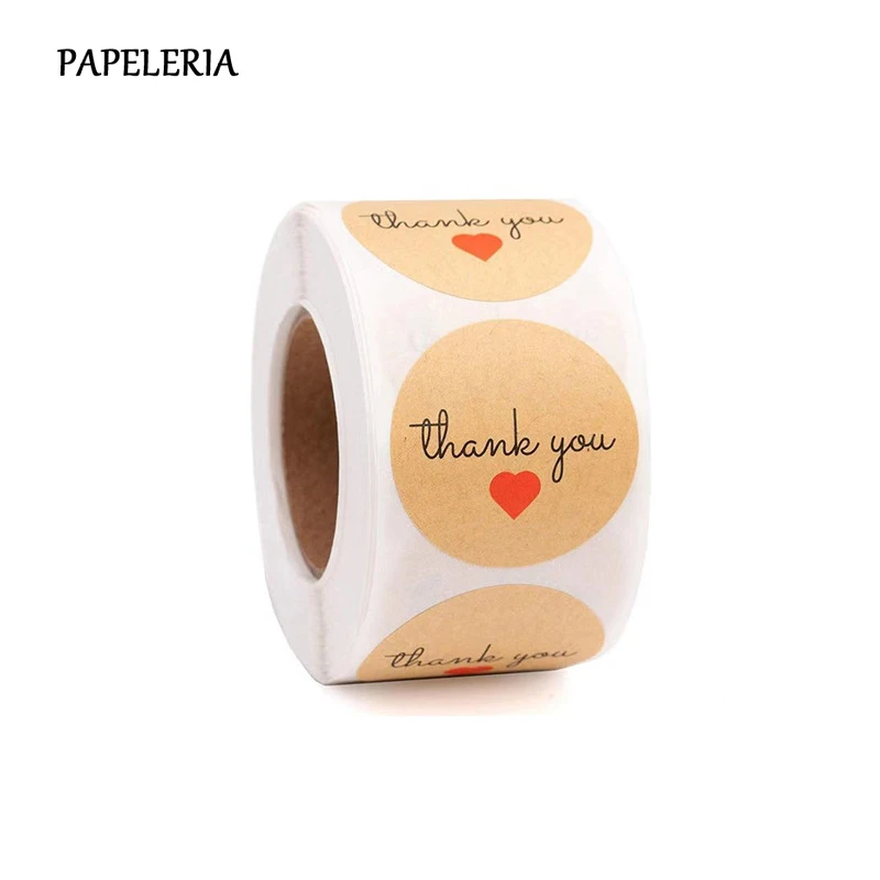 PAPELERIA 500pcs Thank You Stickers Seal Labels Kraft Paper Heart Cake Packaging Decoration Logo Sticker Stationary Supplies
PAPELERIA 500pcs Thank You Stickers Seal Labels Kraft Paper Heart Cake Packaging Decoration Logo Sticker Stationary Supplies