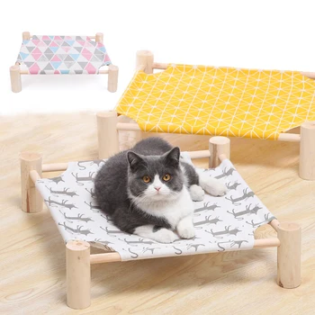 Wood Elevated Detachable Small Pet Cat Hammock Canva Fabric Cat Bed Breathable Cushion For Small Dogs Rabbit Kitten Sleeping Mat
Wood Elevated Detachable Small Pet Cat Hammock Canva Fabric Cat Bed Breathable Cushion For Small Dogs Rabbit Kitten Sleeping Mat