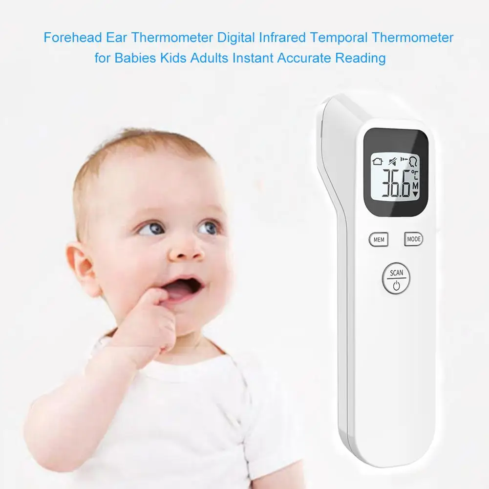 Digital Temperatur Thermometer IR Infrared Thermometer Non-contact Forehead Body Surface Temperature instruments for Adult Baby
Digital Temperatur Thermometer IR Infrared Thermometer Non-contact Forehead Body Surface Temperature instruments for Adult Baby