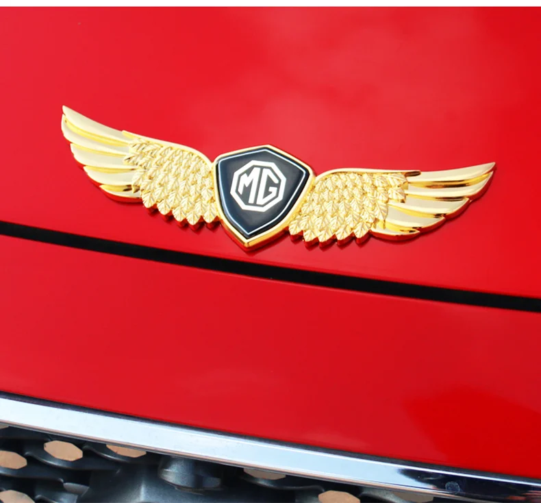 AD| Car Head Cover Emblem Sticker For MG Morris Garage MG 3 5 6 7 TF ZR ZS GS GT HS MG3 MG5 MG6 Mg7 Auto Hood Metal Standing Badge I3375018244