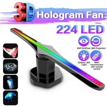 EU US 3D Holographic Advertising Machine 224 Lamp Bead HD LED Rotating Display WiFi Hologram Projector Fan with SD Card Reader
EU US 3D Holographic Advertising Machine 224 Lamp Bead HD LED Rotating Display WiFi Hologram Projector Fan with SD Card Reader