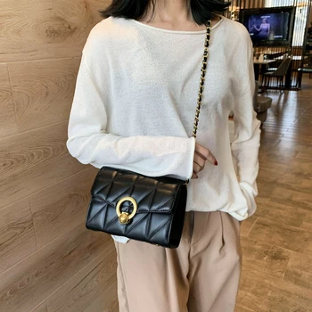 New Leather High Quality Women's Handbag PU Lozenge Sewing Thread Shoulder Crossbody Bag Designer Luxury Chain Messenger Bags
New Leather High Quality Women's Handbag PU Lozenge Sewing Thread Shoulder Crossbody Bag Designer Luxury Chain Messenger Bags
