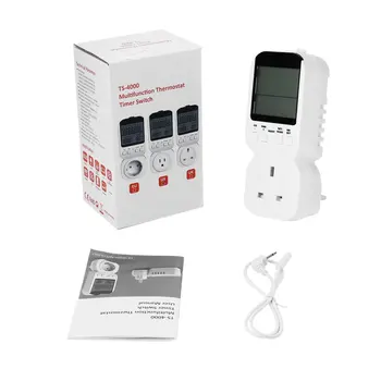Multi-function LCD Display Thermostat Timer Switch Socket with Sensor Probe Digital Clock Adjustable 12/24 Hour Energy-saving
Multi-function LCD Display Thermostat Timer Switch Socket with Sensor Probe Digital Clock Adjustable 12/24 Hour Energy-saving