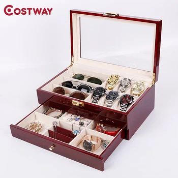 COSTWAY Double Layer Portable Jewelry Box Organizer Ring Stud Earrings Watch Glasses Jewelry Storage Box With Mirror W0527
COSTWAY Double Layer Portable Jewelry Box Organizer Ring Stud Earrings Watch Glasses Jewelry Storage Box With Mirror W0527
