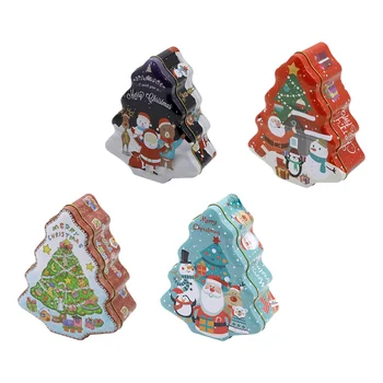 4Pcs Gift Box Portable Xmas Tree Shape Durable Adorable Tinplate Box Gift Wrapping Box Candy Box for Store Home Gift
4Pcs Gift Box Portable Xmas Tree Shape Durable Adorable Tinplate Box Gift Wrapping Box Candy Box for Store Home Gift