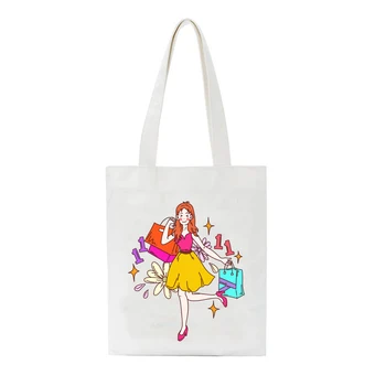 Women Canvas Shoulder Bag Larger Capacity Tote Eco Shopping Bag Schoolgirl Reusable HandBag Daily Use Fashion Ladies Shopper Bag
Women Canvas Shoulder Bag Larger Capacity Tote Eco Shopping Bag Schoolgirl Reusable HandBag Daily Use Fashion Ladies Shopper Bag