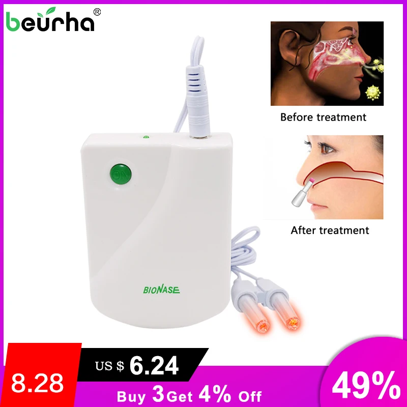 

Proxy BioNase Nose Care Therapy Machine Nose Rhinitis Sinusitis Cure Hay fever Low Frequency Pulse Laser Body Nose Massage Tools