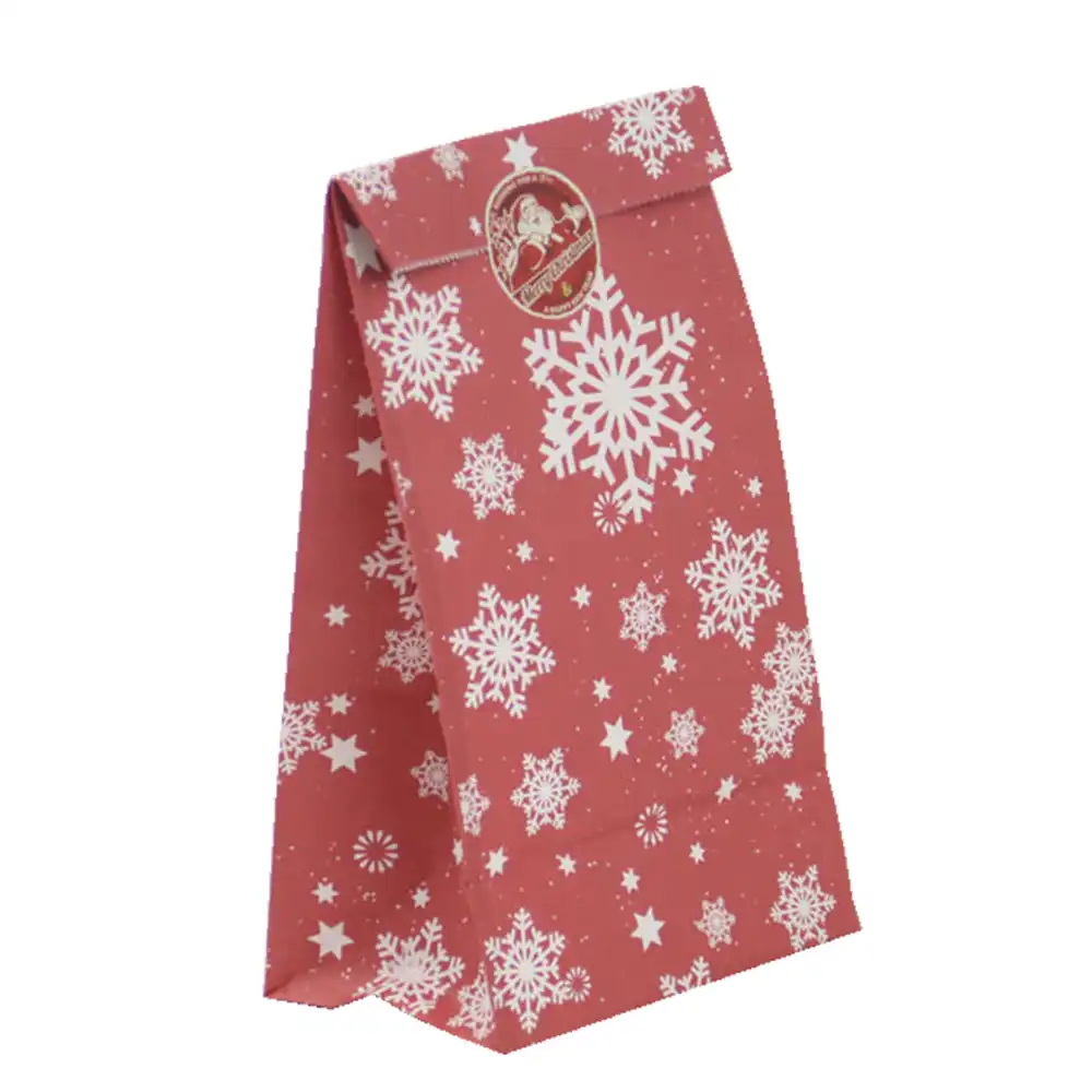 24pcs snowflake merry christmas paper bag food packaging snowman