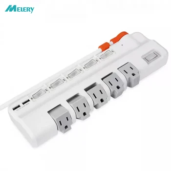 Multiple Power Strip 5 Way Outlets Rotating Overload Surge Protector 15A US Plug Sockets with USB 1.8m Extension Cord Fireproof
Multiple Power Strip 5 Way Outlets Rotating Overload Surge Protector 15A US Plug Sockets with USB 1.8m Extension Cord Fireproof