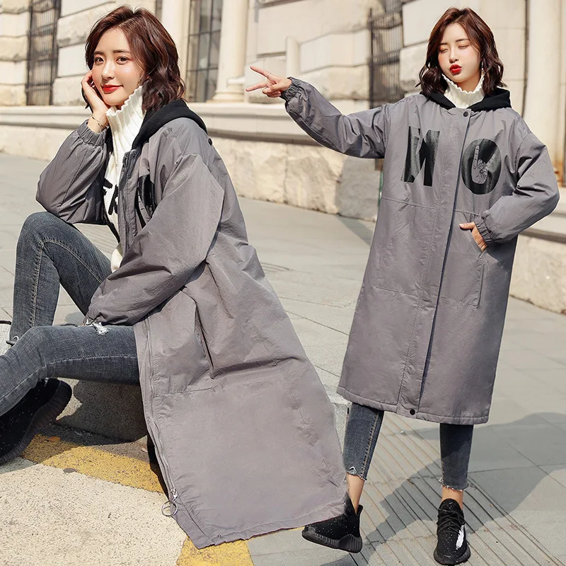 Fashion Cotton-padded Jacket Coat Women's 2019 New Style Winter Students Simple Loose Thick Mid-length over-the-Knee Cotton Coat
Fashion Cotton-padded Jacket Coat Women's 2019 New Style Winter Students Simple Loose Thick Mid-length over-the-Knee Cotton Coat