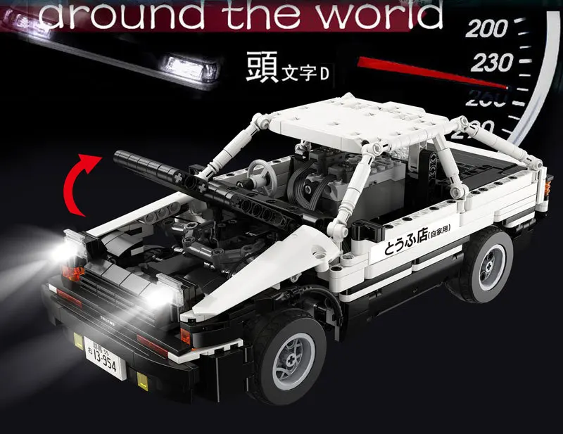 Technics radio 2.4Ghz remote control car building block WITH LIGHT Initial D AE86 toyota corolla bricks model rc toys collection
Technics radio 2.4Ghz remote control car building block WITH LIGHT Initial D AE86 toyota corolla bricks model rc toys collection