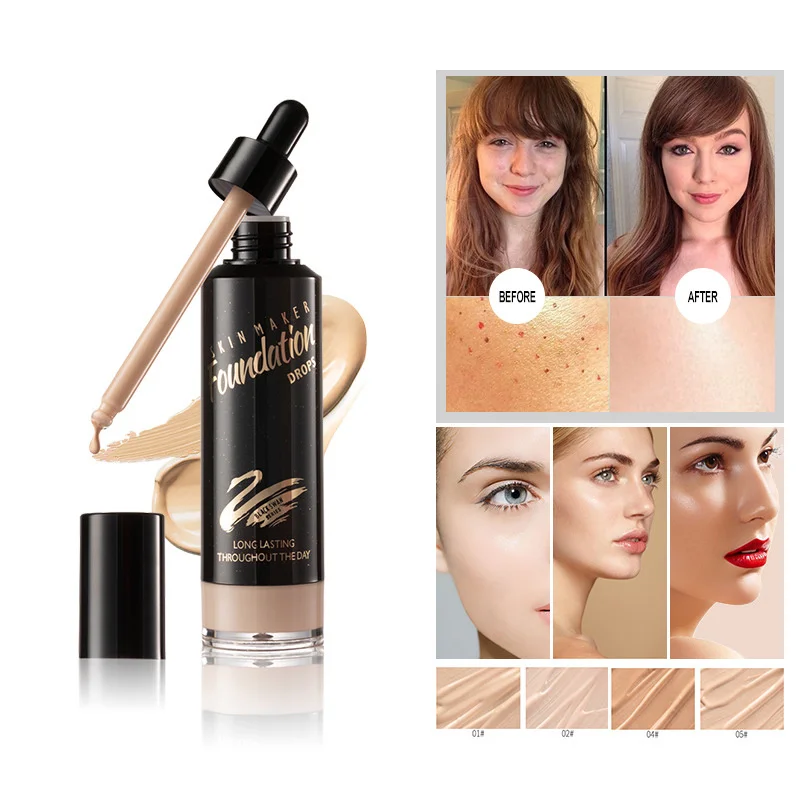 Makeup Face Makeup Cover Up Dropper Liquid Foundation Transparent Creamy Muscle Skin Natural Oil Control Liquid Foundation
Makeup Face Makeup Cover Up Dropper Liquid Foundation Transparent Creamy Muscle Skin Natural Oil Control Liquid Foundation