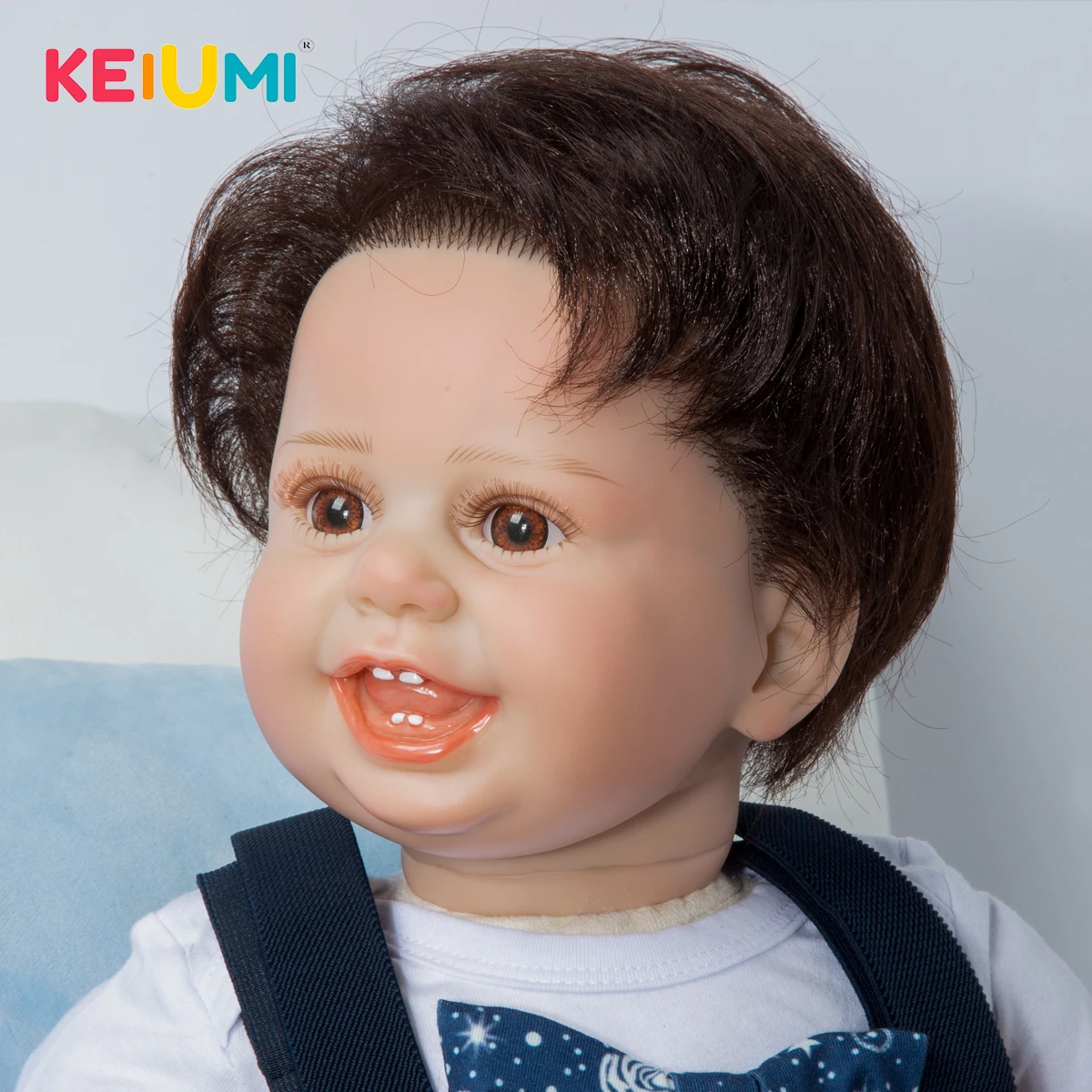 KEIUMI 27Inch 3D-Painted Skin Smiley Black Short Hair Reborn Baby Doll White Blouse And Overalls Cloth Body Reborn Newborn Doll
KEIUMI 27Inch 3D-Painted Skin Smiley Black Short Hair Reborn Baby Doll White Blouse And Overalls Cloth Body Reborn Newborn Doll