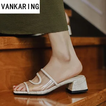 2020 new women slipper summer thick high heel women beach slippers transparent PVC sandals women open toe casual shoes slides 
2020 new women slipper summer thick high heel women beach slippers transparent PVC sandals women open toe casual shoes slides