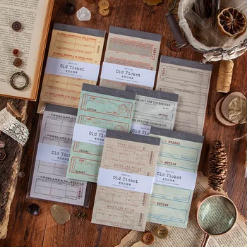 30Sheets Retro Old Ticket Bronzing Memo Pad Kraft Message Note Paper Bookmark Label Material Stationery Office Supplies
30Sheets Retro Old Ticket Bronzing Memo Pad Kraft Message Note Paper Bookmark Label Material Stationery Office Supplies