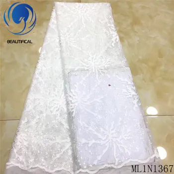 Beautifical african lace fabrics white bridal french lace fabric with sequins Wholesale embroidery sequins net lace ML1N1367
Beautifical african lace fabrics white bridal french lace fabric with sequins Wholesale embroidery sequins net lace ML1N1367