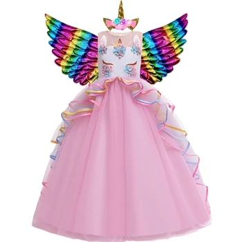 Christmas Girls Unicorn Dress with Long Tail + Wings Wig Hairband Baby Girl Princess Birthday Party Ball Gown Kids Horse Clothes
Christmas Girls Unicorn Dress with Long Tail + Wings Wig Hairband Baby Girl Princess Birthday Party Ball Gown Kids Horse Clothes