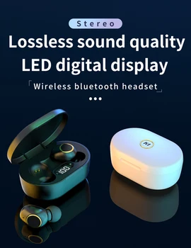 K1 Mini Wireless Bluetooth Headset 5.0TWS Stereo Sound Effect Sports Headset Waterproof With Charging Box Digital Power Display
K1 Mini Wireless Bluetooth Headset 5.0TWS Stereo Sound Effect Sports Headset Waterproof With Charging Box Digital Power Display