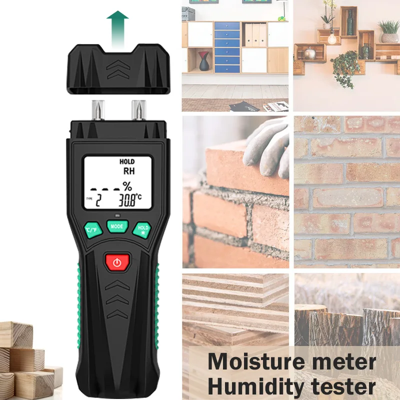 Two Pins Digital Wood Moisture Meter 7 Categories of Materials Humidity Tester Timber Damp Detector with LCD Display Backlight
Two Pins Digital Wood Moisture Meter 7 Categories of Materials Humidity Tester Timber Damp Detector with LCD Display Backlight