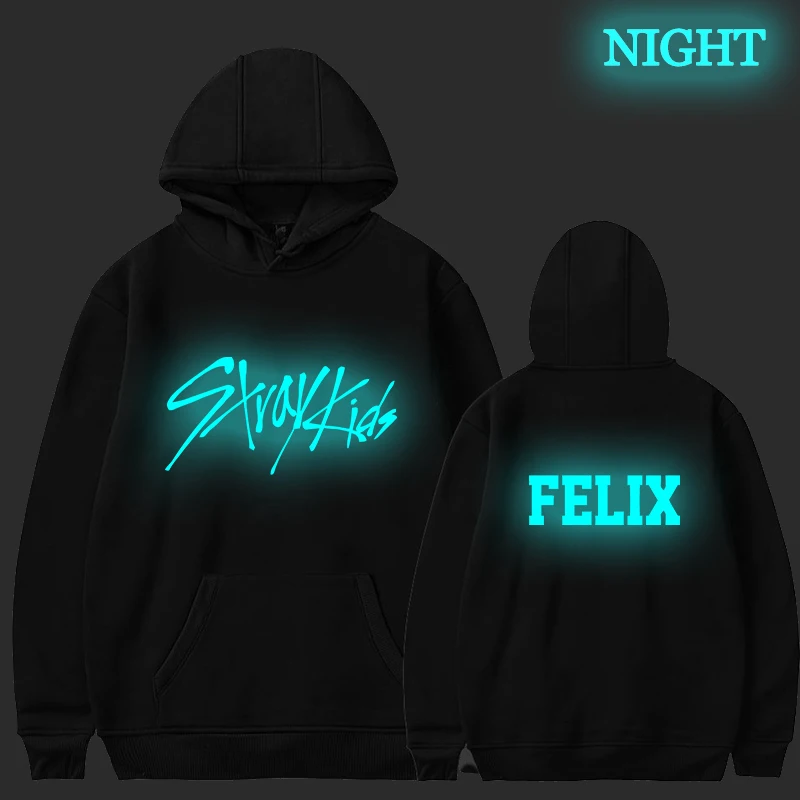 Kpop Stray Kids Luminous Hoodies Female Casual Cotton Hoodie Men Cool Sweatshirts Hip Hop Streetwear Pullover Hipster Coat 2020
Kpop Stray Kids Luminous Hoodies Female Casual Cotton Hoodie Men Cool Sweatshirts Hip Hop Streetwear Pullover Hipster Coat 2020