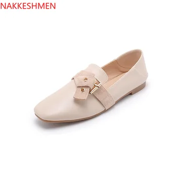 NAKKESHMEN-British-Style Square Head Every Evening Shoes 2020 Summer New Style Versatile Flat Loafers Fairy Single Shoes Women's 
NAKKESHMEN-British-Style Square Head Every Evening Shoes 2020 Summer New Style Versatile Flat Loafers Fairy Single Shoes Women's